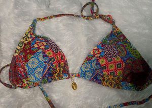 Boho Print Bikini Top &amp; White Skirt Set