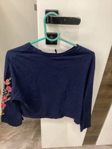 Cute Navy Blue Top