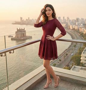 Elegant Lace Fit &amp; Flare Dress