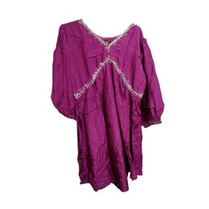 Purple Kurta Set with Embellishments