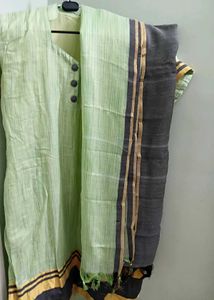 Elegant Green Kurti With Dupatta