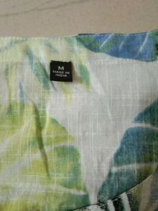 Vibrant Leaf Print Kurta
