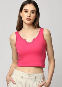 Stylish Ribbed Crop Top