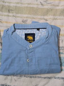Men's Blue Striped Casual Shirt