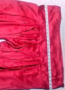 Women's Pink Embroidered Kurti with Maroon Satin