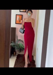 Red Maxi Slip Dress