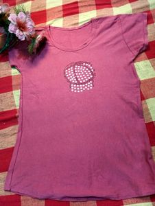 Elegant And Comfy Pink T-Shirt For Women