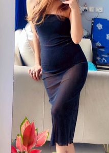 sparkly mesh maxi dress