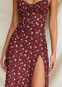 Floral Print Spaghetti Strap Midi Dress