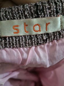 Elegant Mauve Knitted Skirt