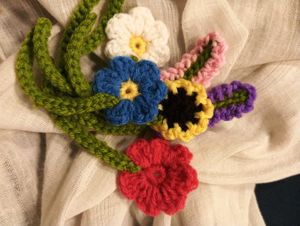 Handmade Crochet Flower keychains