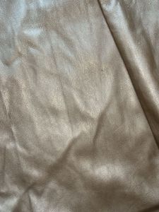 Women brownish leather maxi skirt