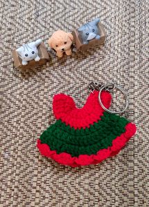 Crochet Mini Dress Keychain