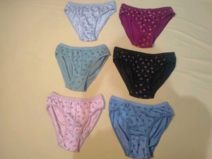 Pack of 6 Women's Panties Cotton