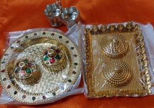 Decorative Pooja Thali Set