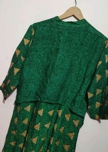 Green Anarkali Long Kurti For Girl &amp; Women 36 Bust