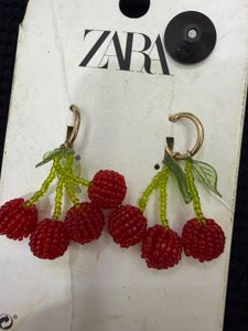 Zara Cherry Beaded Earrings