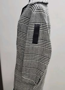 Houndstooth Long Coat
