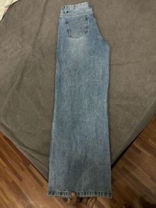 Blue Wash Wide Leg Jeans