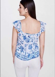 AND Blue &amp; White Floral Top | New with tag