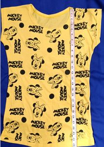 Cute Yellow Mickey Mouse T-Shirt