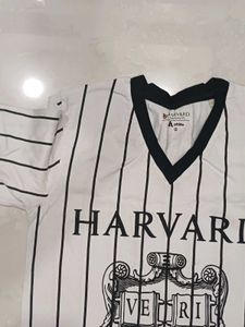 oversized t-shirt cool Harvard striped tee