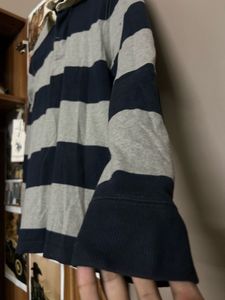 mens full sleeve polo with unique collar design