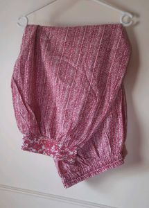 Elegant Pink Cord set with Haram Pant