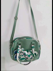 Pack of 2 Floral &amp; Green Shoulder Bags