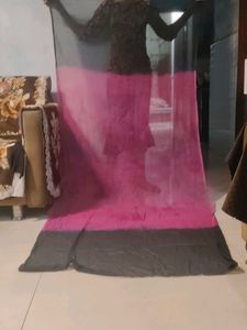 Pink &amp; Black Dupatta