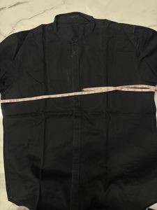 Classic Navy Band Collar Shirt