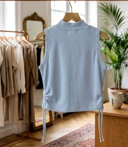 Baby Blue Mock Neck Tank Top