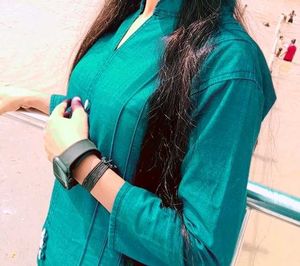 Elegant denim Button-Down Kurti