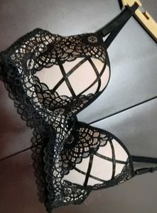 Black &amp; Light Peach Bra For 36 C Bust