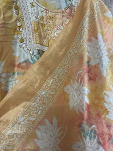 Floral Print Kurta Set with Dupatta