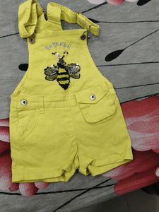 girls yellow dungaree