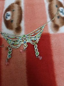Elegant Rhinestone Necklace &amp; Earring Set