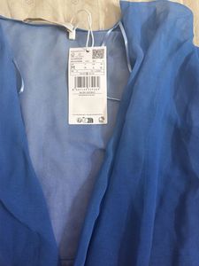 Blue Ombre Wrap Top
