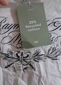 White Graphic Print Tee