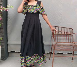 Boho Cold Shoulder Maxi Dress