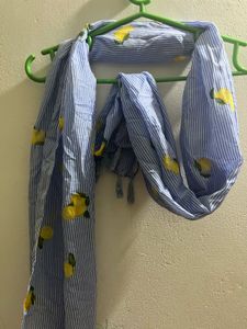 Charming Lemon Striped Scarf