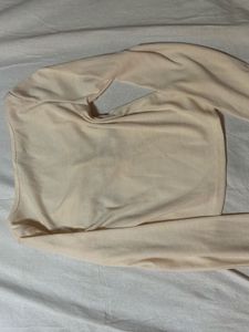Cream Y2K Graphic Long Sleeve Top