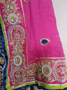 Embroidered Lehenga Saree Set