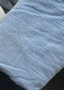Light Blue Striped Peasant Top