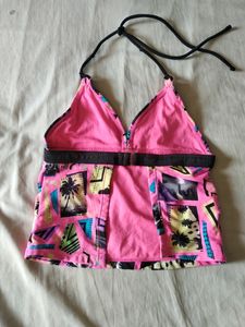 Halter Neck y2k Beach Vibes printed aesthetic top