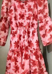 pink floral dress