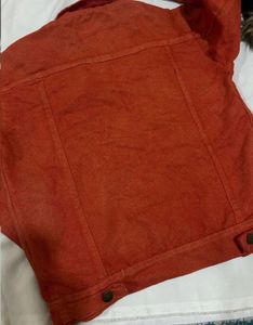 Orange Denim Jacket