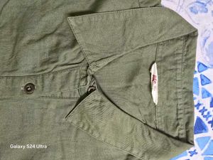 Olive Green Button-Up Shirt