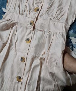 CUTE BUTTON-DOWN MIDI DRESS