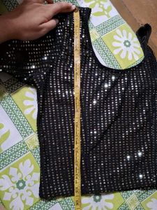 Sparkling Sequin Black Blouse